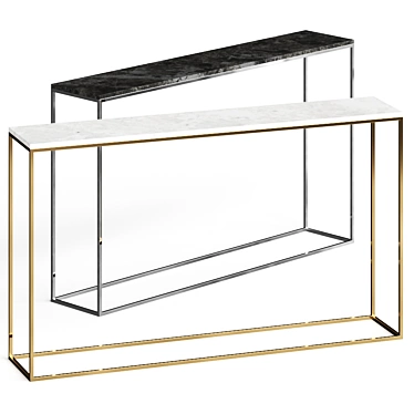 Elegant Agate Console Table 3D model image 1 