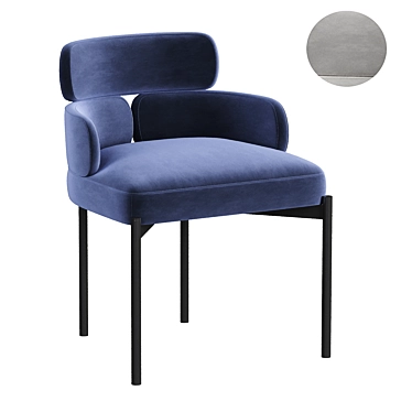 Sleek Meridiani Sylvie Chair 3D model image 1 