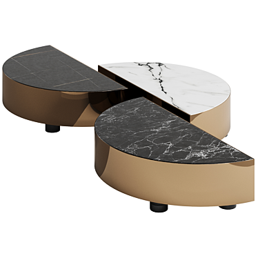 Fendi Eclipse Marble Coffee Table 3D model image 1 