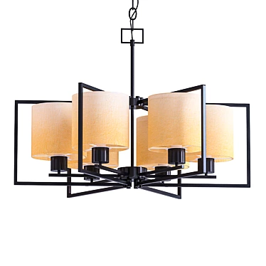 Forte 2570 Chandelier: Stylish, Modern Lighting 3D model image 1 