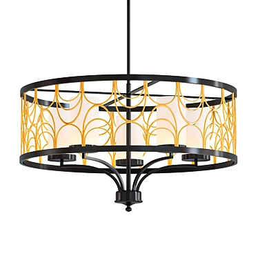 Elegant Five-Light Chandelier 3D model image 1 