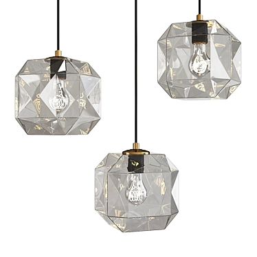 Modern Cube Pendant Light 3D model image 1 