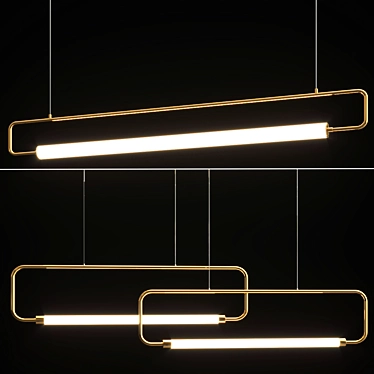 Island Glow: Modern LED Suspension 3D model image 1 