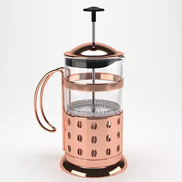 Sleek French Press Coffee Maker 3D model image 1 