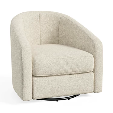 Comfortable Mid-Century Swivel Glider 3D model image 1 