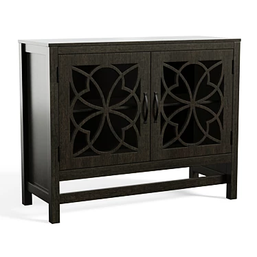 Vintage Mathur Accent Cabinet 3D model image 1 