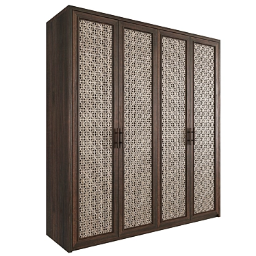 Modern 10-Door Wardrobe 3D model image 1 