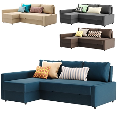 IKEA FRIHETEN Corner Sofa - Versatile & Stylish 3D model image 1 