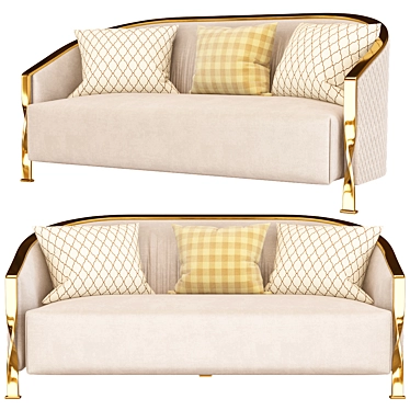 Elegant Luxury Sofa | High-Quality Design 3D model image 1 