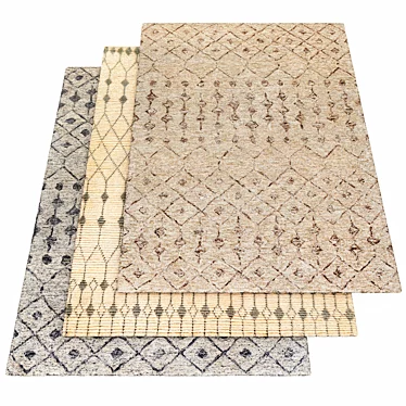 Authentic Beni Ourain Moroccan Rug 3D model image 1 