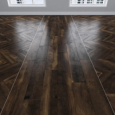 Oak Parquet: Herringbone, Linear & Chevron 3D model image 1 