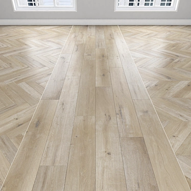 Parquet Oak: Herringbone, Linear & Chevron 3D model image 1 