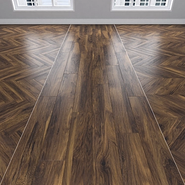 Parquet Oak: Herringbone, Linear, Chevron 3D model image 1 