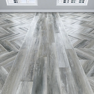 Premium Oak Parquet: Herringbone, Linear & Chevron 3D model image 1 