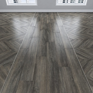 Versatile Oak Parquet: Herringbone, Linear & Chevron 3D model image 1 