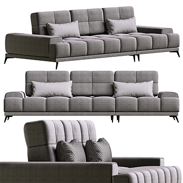 Modern Milan Brussel Sofa 3D model image 1 