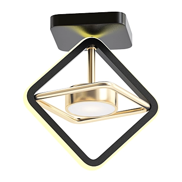 Modern Nordic Geometric LED Ceiling Light 3D model image 1 