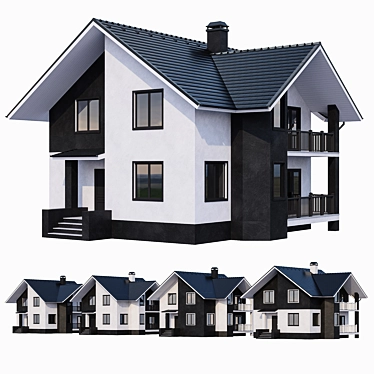 Bayview Cottage with Dual Balconies 3D model image 1 