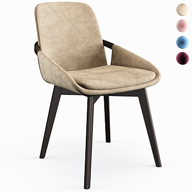 Modern Ondina Side Chair: George Oliver's Wayfair Wonder! 3D model image 1 