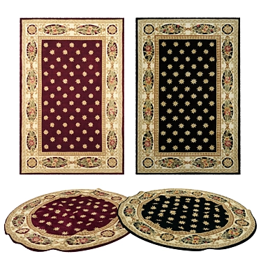 Versatile Set of 8 Rugs: No 321 3D model image 1 