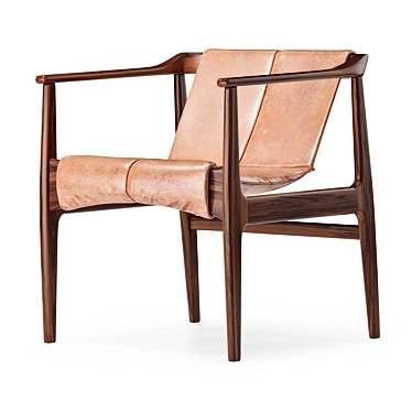 Contemporary BOSSA Moveis Cantu Armchair 3D model image 1 