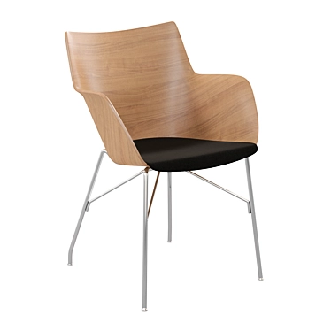 Kartell Q/Wood Chair 3D model image 1 