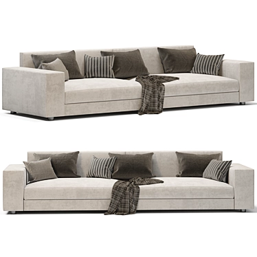 Luxurious Verzelloni Rubik Sofa: Double the Comfort. 3D model image 1 