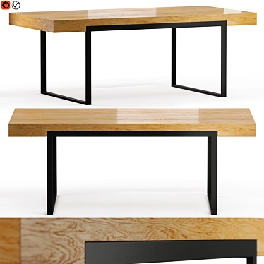 Elegant Offset Table: Milla & Milli 3D model image 1 