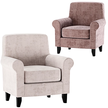 Tula Fabric Accent Chair: Durability and Style 3D model image 1 