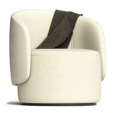 Luxury and Comfort: Fendi Anabel Armchair 3D model image 1 