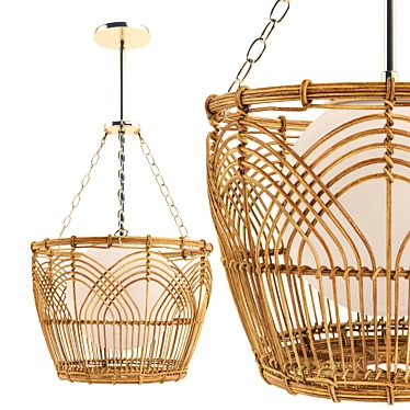  Serene Deco Lantern Basket 3D model image 1 