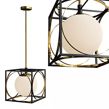 Wadsworth Pendant Light: Sleek Brass Elegance 3D model image 1 