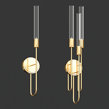 Elegant Gala Wall Torch Illuminate 3D model image 1 