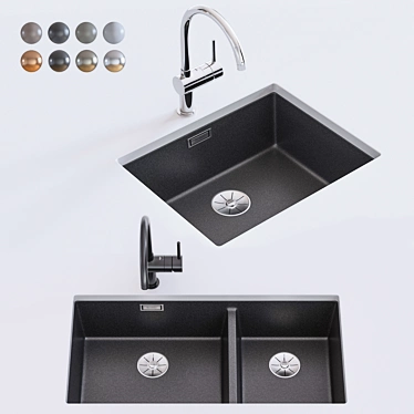 Blanco Subline Sink & Grohe Minta Faucet 3D model image 1 