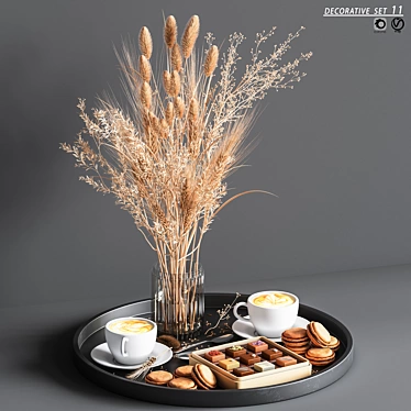 Elegant Decorative Set 3D model image 1 