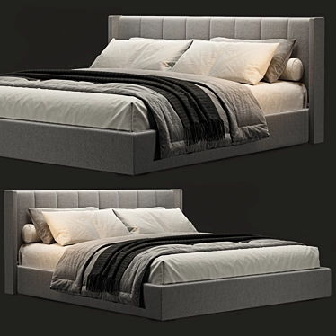 Modern West Elm Shelter Bed 3D model image 1 