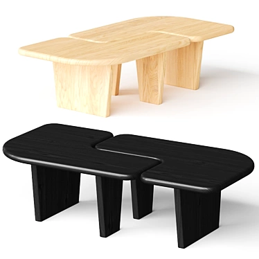 Delaney Bunching Coffee Table: Modern Elegance for Any Space 3D model image 1 