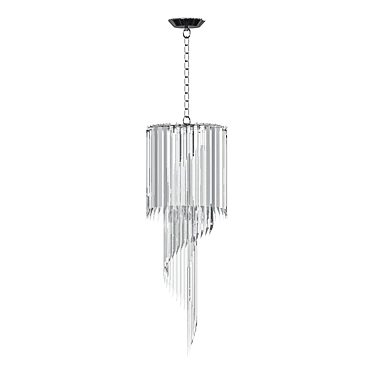 Elegant Glass Chandelier 3D model image 1 