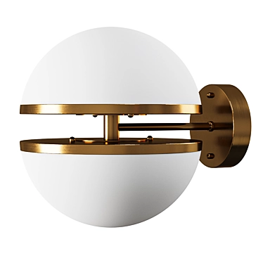 Garda Decor Brass Wall Sconce 3D model image 1 