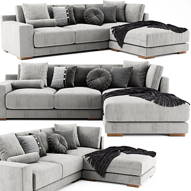 West Elm Dalton: Stylish and Versatile Sofa 3D model image 1 