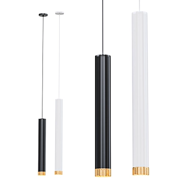 Sleek Tube Pendant Light 3D model image 1 