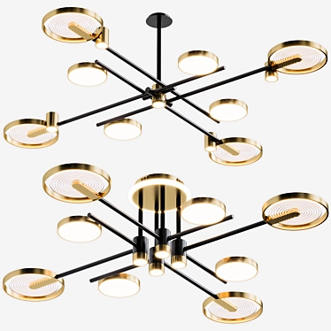 Sleek VILTA Pendant Light 3D model image 1 