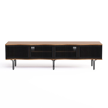 Zaragoza Extra Wide TV Unit: Industrial Elegance 3D model image 1 