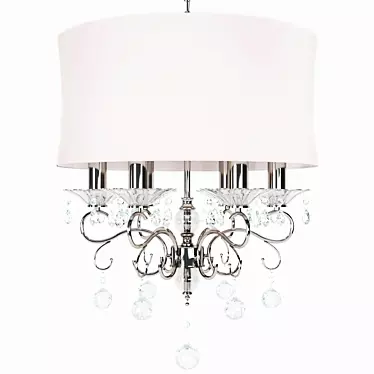 Luxury Silver Mist Crystal Chandelier 3D model image 1 