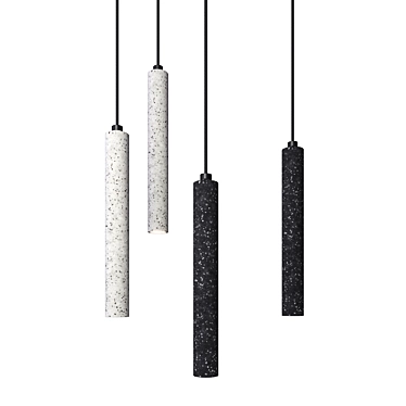 Terrazzo Concrete Ceiling Lamp, Bentu Design 3D model image 1 