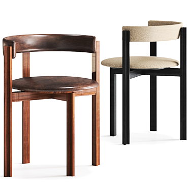 Elegant Principal Dining Chair 3D model image 1 