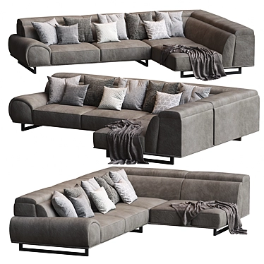 Romantic Corner Sofa – Corona Rendezvous 3D model image 1 
