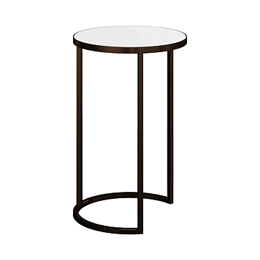 Gray Round Console Table II 3D model image 1 