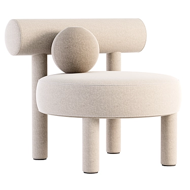 Boucle Gropius Chair: Unique Design, Maximum Comfort 3D model image 1 