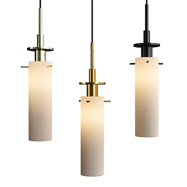 Elegant Candle Pendant Light 3D model image 1 